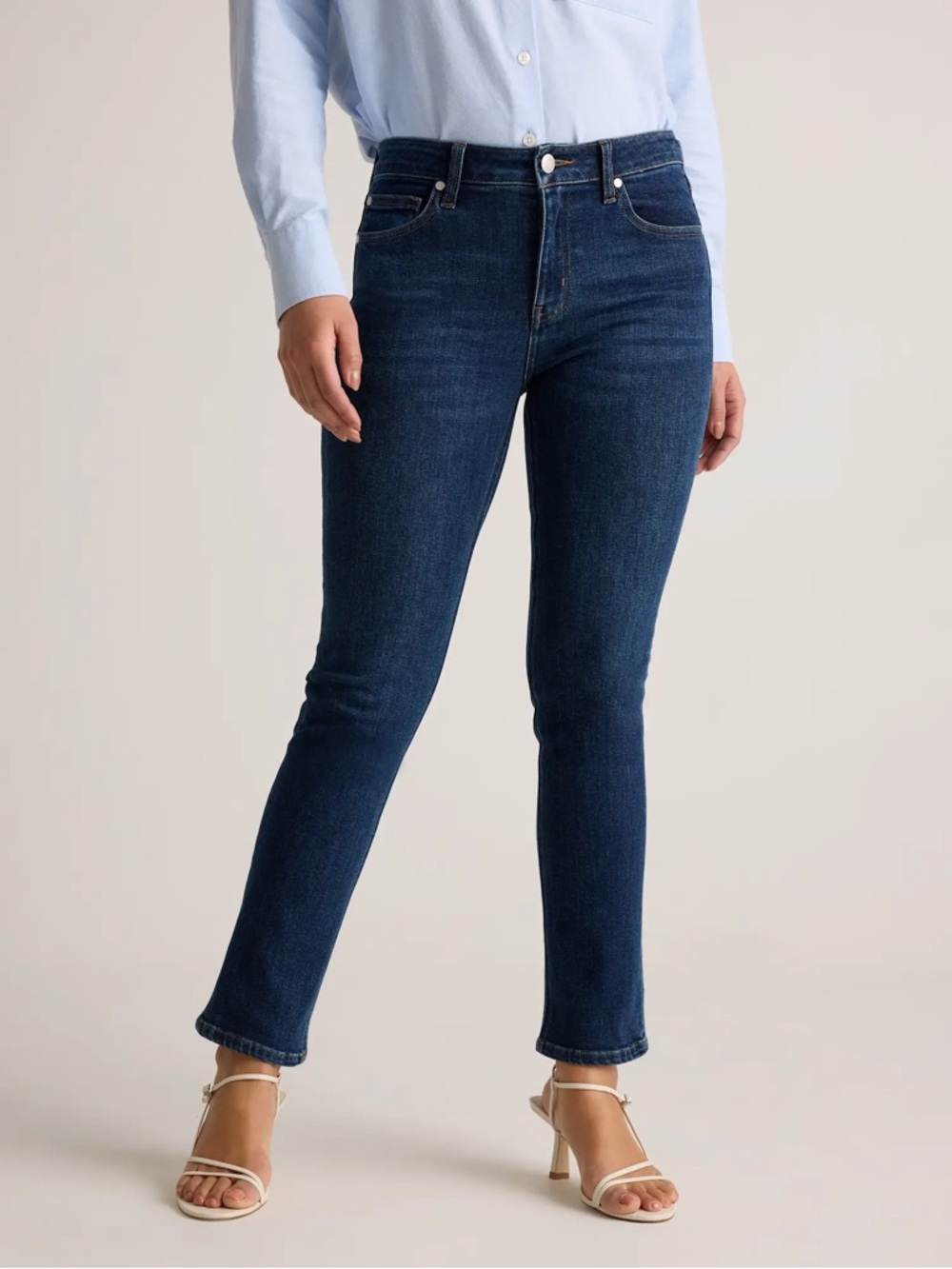 Quince Luna Ankle Jeans in Midnight Blue 31 waist 28 inseam